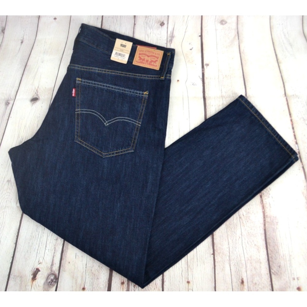 LEVI'S Women's Middy Straight Denim‎ Jeans SIZE 38/30 Dark Wash NWT